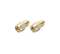 conecto adattatore SMA, accoppiamento SMA, spina SMA con pin a presa RP-SMA con pin, adattatore per il collegamento diconnettori SMA, placcato oro, set di 2