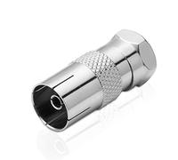 conecto Adattatore spina F a presa coassiale IEC, adattatore antenna per cavo satellitare e spina IEC