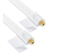 conecto boccola finestra 30 cm, presa F su presa F, 2 cuscinetti adesivi, placcato oro, rame, set di 2