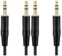 conecto cavo audio, da jack da 3,5 mm a jack da 3,5 mm, nero, 0,60 m (Confezione da 2)