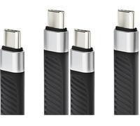 conecto, cavo dati e ricarica da USB-C a USB-C, USB4, Gen 3, funzione di ricarica rapida, 5A/100W, 40GB/s, 8K 60Hz, rivestimento in PVC, nero, 0, 15 m (Confezione da 2)