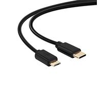 conecto Cavo di collegamento da USB C a Micro USB 2.0 da 1,50 m, contatti a spina placcati in oro, cavo dati e cavo di ricarica, nero