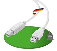 conecto Cavo USB 2.0/ cavo stampante, da USB A a USB B, 480 MBit/s, bianco, 1,80 m