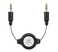 conecto CC20086 Cavo jack retrattile, jack da 3,5 mm con bobina integrata, 0,8 m, nero