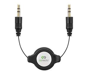 conecto CC20086 Cavo jack stereo audio (spina jack da 3,5 mm a spina jack da 3,5 mm), spina placcata oro, 0,80m, nero