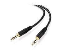 conecto CC20087 Cavo jack stereo audio (spina jack da 3,5 mm a spina jack da 3,5 mm), spina placcata oro, 0,30m, nero
