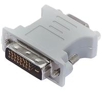 conecto CC20103 Adattatore monitor analogico per monitor DVI-D maschio VGA femmina (24+1 polo maschio/15 poli), grigio