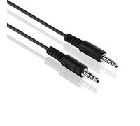 conecto CC50483 Cavo jack stereo audio (spinotto jack da 3,5 mm a jack da 3,5 mm), design ultra sottile, 1,00m, nero