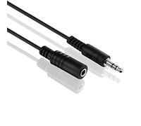 conecto CC50489 Cavo jack stereo audio (jack da 3,5 mm Jack a jack da 3,5 mm), design ultra sottile, 2,00m, nero