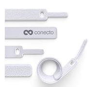 conecto CC50570 Fascette con passante per la gestione dei Cavi, Set di 30, bianco