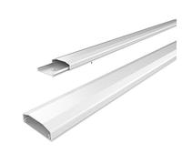 conecto CC50574 Canale per Cavi con adesivo autoadesivo o viti in PVC di alta qualità (lunghezza 100 cm, larghezza 6 cm, altezza 2 cm), bianco