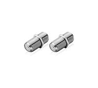 conecto connettore F, accoppiamento F, presa F su presa F, adattatore per prolunga cavo antenna/cavo coassiale, set di 2