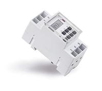 conecto interruttore orario digitale per guida DIN/pannello di controllo, 10 programmi di commutazione, ora legale + timer 12/24 ore, display LCD, 3600 watt, bianco