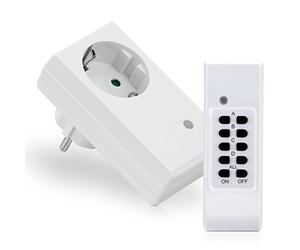Conecto, kit jack radiocontrollato, 1 presa radiocomandata e 1 telecomando, 1100 Watt, bianco SA-CC50686