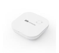 conecto, rilevatore d'acqua con altoparlante e luce LED, funzionamento a batteria, allarme 70 dB, 2 sensori d'acqua, bianco