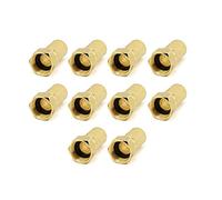 conecto set diconnettori F, con guarnizione in gomma/O-ring, diametro 7 mm, avvitabile, adattatore per il collegamento di cavi antenna, cavi satellitari, cavi coassiali, dorati, set da 10