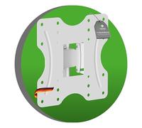 conecto Supporto a parete per TV, girevole, inclinabile, universale per monitor TV piatti e curvi da 23-42 pollici fino a 30 kg, VESA massimo 200x200 mm, bianco