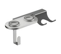 conecto supporto da parete per asciugacapelli compatibile con Dyson® Supersonic, forte attacco magnetico, cuscinetto in silicone, gestione dei cavi, capacità di carico fino a 5 kg, grigio metallizzato