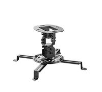 conecto supporto da soffitto proiettori, inclinabile (+/-15°), orientabile di 360°, ruotabile di 360°, soffitto 15 cm, carico massimo 13,5 kg, montaggio universale 5,4-32 cm, nero