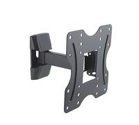 conecto, supporto TV a parete fino a 42 pollici, inclinabile (+3°/-10°), orientabile (+/-90°), estensibile max 20,5 cm, fino a VESA 200, portata: 25,0 kg, nero