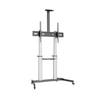 Conecto Supporto TV, mobile, regolabile in altezza con ruote, supporto TV universale da 60 a 100 pollici, supporto TV con ruote, girevole e inclinabile, supporto TV con portata fino a 100 kg
