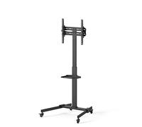 Conecto Supporto TV regolabile in altezza con ruote, supporto TV universale per TV da 32-55 pollici, supporto TV girevole e inclinabile con ruote, portata fino a 35 kg