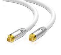 conecto thinwire Premium Toslink cavo (spina toslink - Toslink maschio), metallo, placcato oro, 3,00 m, Bianco