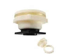 Conector De Tanque De Agua Para RV Con Brida - Accesorio De Drenaje Para Caravanas | Tapa De Válvula De Alcantarillado Con Interno Y Externo | ABS Duradero Ø50-75mm