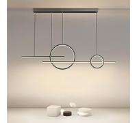 CONERY 3000-6500K LED Lampada a Sospensione Lungo Droplight Con Anelli Decorazioni Per La Casa Moderne Apparecchi Di Illuminazione A Sospensione A LED Lampadario A LED In Ferro Dimmerabile