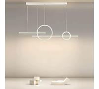 CONERY 3000-6500K LED Lampada a Sospensione Lungo Droplight con Anelli Decorazioni per La Casa Moderne Apparecchi di Illuminazione A Sospensione A LED Lampadario A LED in Ferro Dimmerabile