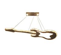 CONERY Lampadario a LED a forma di chitarra Illuminazione a sospensione lineare moderna a LED Illuminazione a sospensione lineare dimmerabile con lampada a sospensione regolabile a distanza per cucina