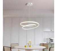 CONERY Lampadario Moderno Bianco Lampadario a soffitto lineare in Gel di silice Lampada a Sospensione in Alluminio Lampada a Sospensione a LED Minimalista Luminosità dimmerabile e 3000/4500 / 6000K