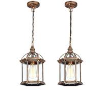 CONERY Lampade a Sospensione per Esterni Vintage Lanterna sospesa in Alluminio Industriale Impermeabile Lampada a Sospensione a soffitto per Fattoria in Bronzo lucidato per corridoio Portico
