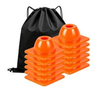 Cones For Soccer Training - 12 Pieces Heavy-duty Agility Training Gear | 2-inch Agility Cones For Youth Indoor Outdoor Athletic Field Marking Bicycle | Roller Skating Workout Exercise