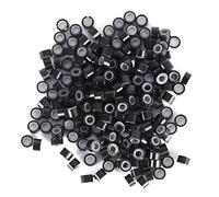 Conettori Micro ring anelli per extension di capelli, anello di prolunga per capelli con inserto in silicone 4 mm, anelli perline(1000pcs-Black)