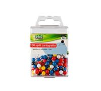 LEBEZ - 266 - Spilli cartografici a sfera - colori assortiti - Lebez - scatola 100 pezzi - 77090 - Conf. da 1 Pz. - 266