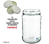 CONF. 12 PZ VASO BOCCACCIO VETRO 1700 ml CON TAPPI PER ALIMENTI CONSERVE