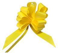 Conf. 30 Fiocchi Nastri Rapidi, Larghezza 31 mm, Giallo, Pasqua, Festa della Donna