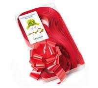 30 COCCARDE AUTOTIRANTI 3,0 CM MATRIMONIO AUTO CASA NOZZE BATTESIMO LAUREA COMUNIONE FIOCCO BIANCO AVORIO CELESTE ROSA ROSSO (ROSSO)