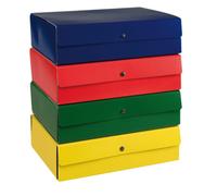 CONF. 5 SCATOLE BOTTONE PORTA PROGETTI COLORE ROSSO 6 SPESSORI