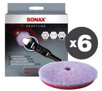 Conf. 6 pz Tampone ibrido in lana per lucidatrice roto orbitale Ø 143 mm