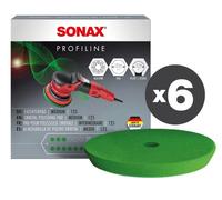 Conf. 6 pz Tampone in spugna media per lucidatrice roto orbitale Ø 125 mm