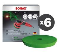 Conf. 6 pz Tampone in spugna media per lucidatrice roto orbitale Ø 150 mm