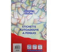 Conf. da 5 pz. ETIFORM Etichette Autoadesive a foglio A4 Bianco 101X24 mm