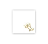 Conf. da 60 tovaglioli in carta 25x25 cm - 2 veli con CALICI 1E43
