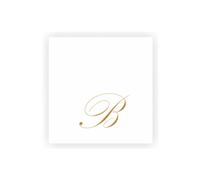 Conf. da 60 tovaglioli in carta 25x25 cm - 2 veli con iniziali LETTERA B 1E2Z