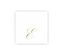 Conf. da 60 tovaglioli in carta 25x25 cm - 2 veli con iniziali LETTERA E 1E35