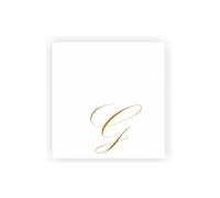 Conf. da 60 tovaglioli in carta 25x25 cm - 2 veli con iniziali LETTERA G 1E39