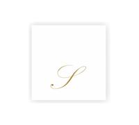 Conf. da 60 tovaglioli in carta 25x25 cm - 2 veli con iniziali LETTERA S 1E3P