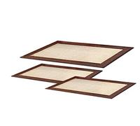 Conf. Giuliana - Tris Tappeto Moderno Alta qualità Camera da Letto scendiletto 3 tappeti Bordi in Contrasto Ines Ecrù